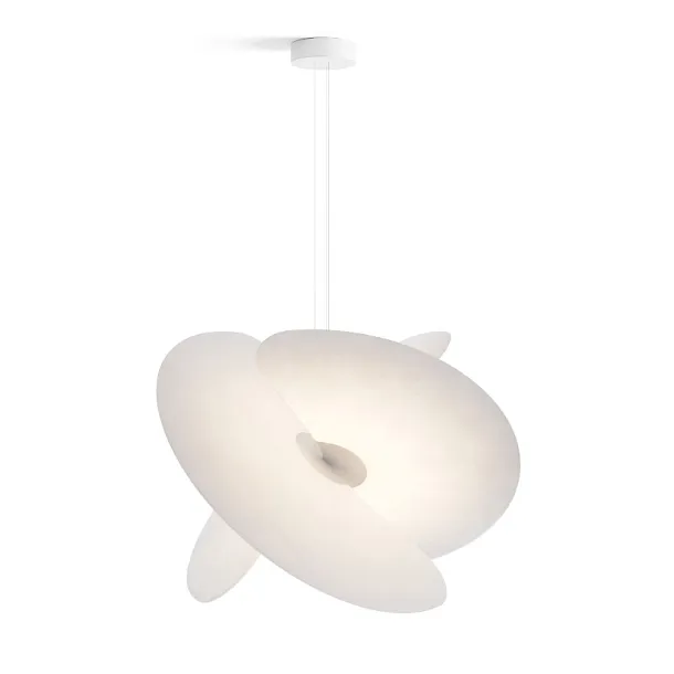 Luceplan Levante 90cm Lampa Wisząca Biała A06/2T+A06C2