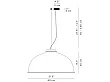 Luceplan Farel D96/1EB Lampa Wisząca Pomarańczowa