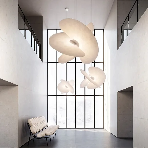 Luceplan Levante 90cm Lampa Wisząca Biała A06/2T+A06C2