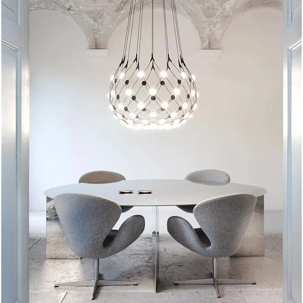 Lampa Wisząca Mesh 80cm Czarna od Luceplan