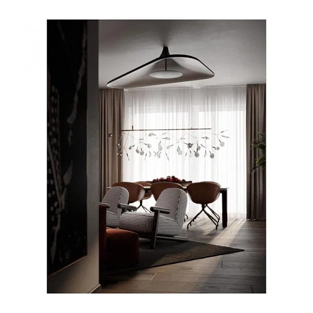 Soleil Noir D89p Lampa Sufitowa/Plafon Czarno-Biały 1D890P000035