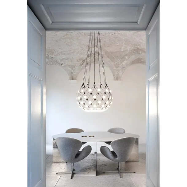 Lampa Wisząca Mesh 80cm Czarna od Luceplan