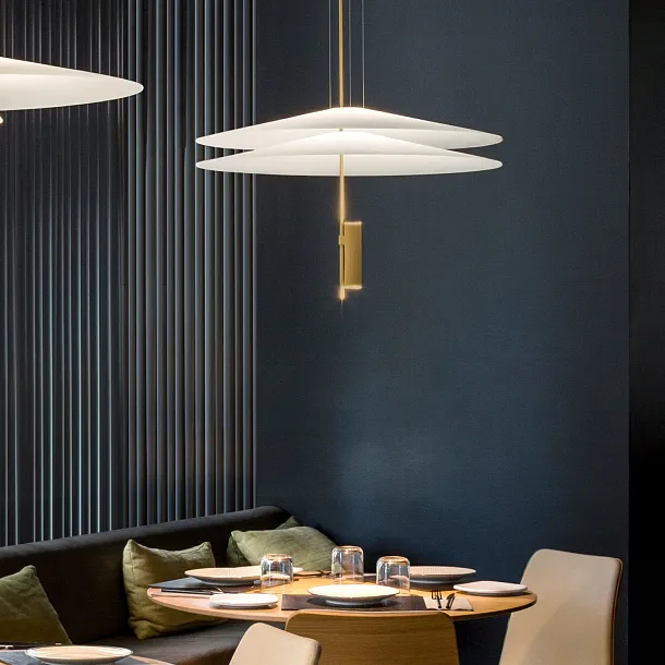 Vibia Flamingo Lampa Wisząca Biała/Złota 151020/1B