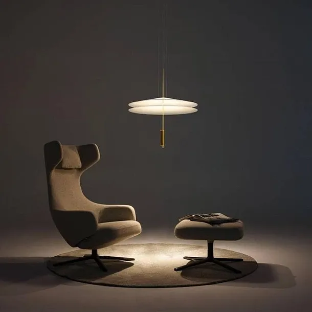 Vibia Flamingo Lampa Wisząca Biała/Złota 151020/1B