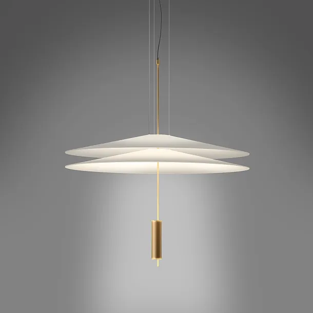 Vibia Flamingo Lampa Wisząca Biała/Złota 151020/1B
