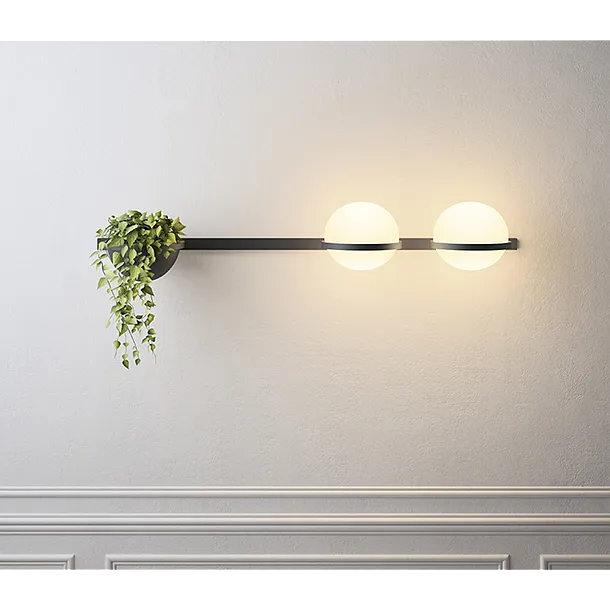 Vibia Palma Kinkiet Czarny 370493/1B