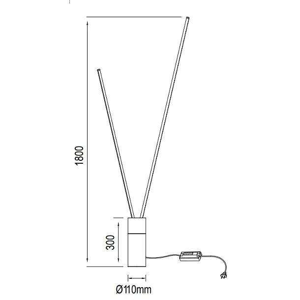 Mantra Vertical Lampa Podłogowa Biała 7345