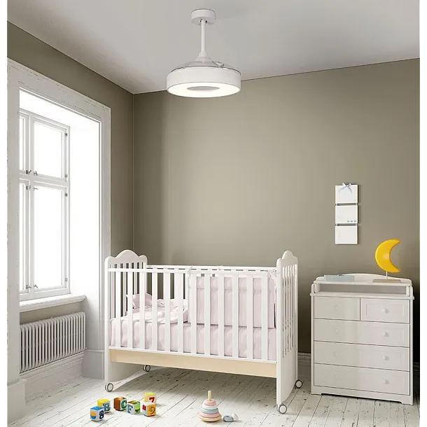 Lampa Wisząca z Wentylatorem Coin Fan Biała od Mantra