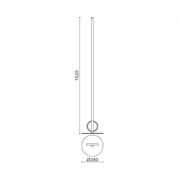 Lampa Podłogowa Kitesurf Czarna od Mantra