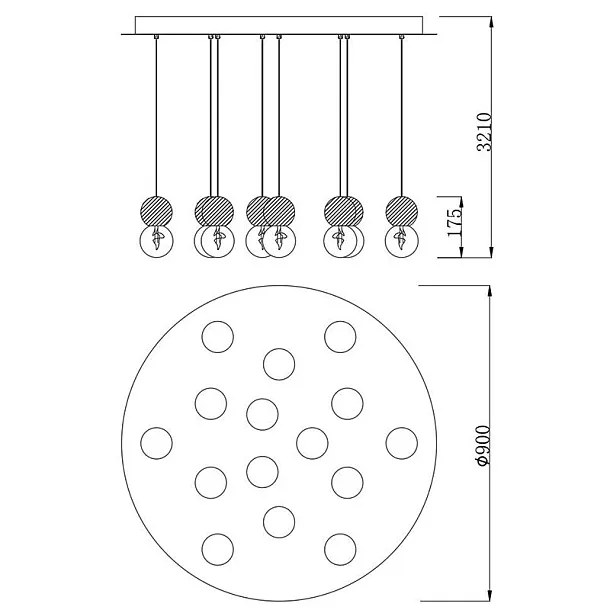 Lampa Wisząca Galaxia 90 cm Biała/Multikolor od Mantra