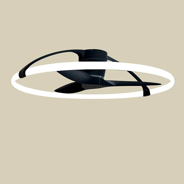 Plafon/Lampa Sufitowa z Wentylatorem  Nepal Czarno/Białym od Mantra