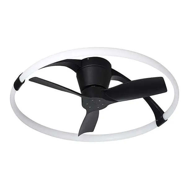 Plafon/Lampa Sufitowa z Wentylatorem  Nepal Czarno/Białym od Mantra