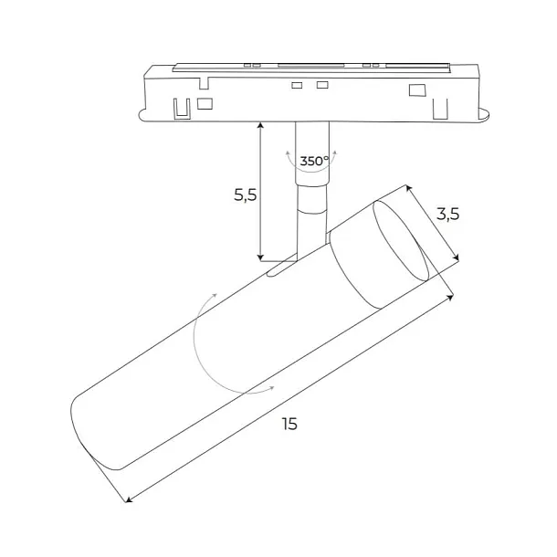 Reflektor Magnetyczny Magnetic Czarny System Dali 8W 578LM 3000K od Maxlight