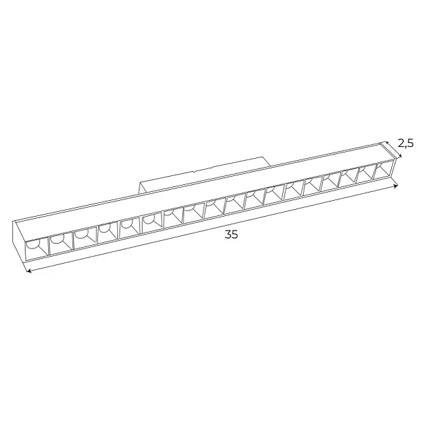 Lampa Magnetyczna Liniowa Magnetic Czarna System Dali 18W 1049LM 3000K od Maxlight