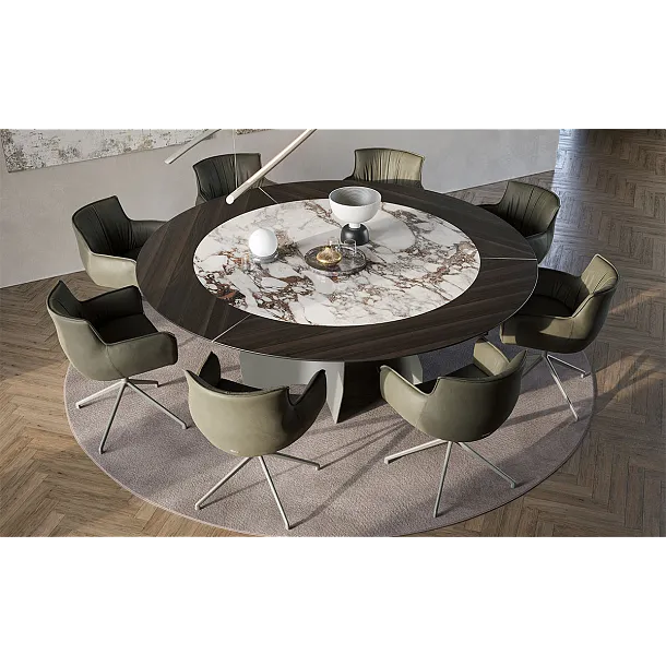 Stół Senator Ker-Wood Round od Cattelan Italia