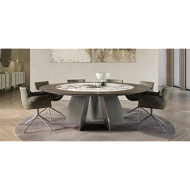 Stół Senator Ker-Wood Round od Cattelan Italia