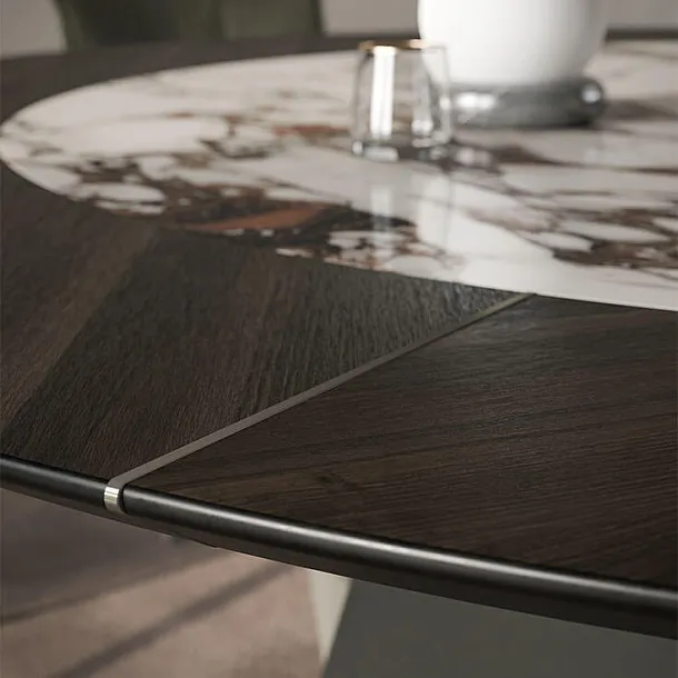 Stół Senator Ker-Wood Round od Cattelan Italia