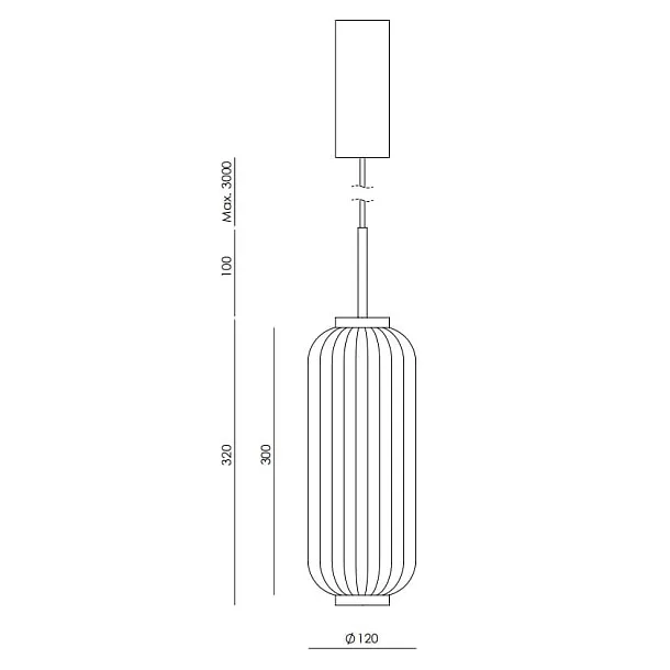 Aromas Elma Lampa wisząca 12 cm złota