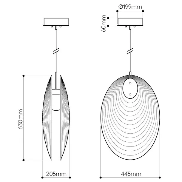 Bomma Ama Lampa Wisząca Pendant Zamknięta Matowy Brąz 1/41/95326/C/00BRM/630/BC/2,5