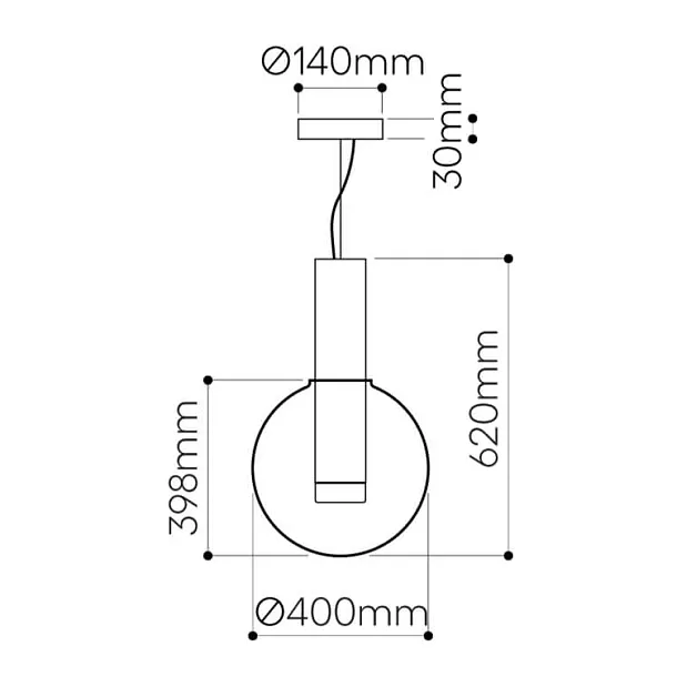 Bomma Lampa Wisząca Phenomena Pendant Pojedyńcza Szaro-srebrna 1/80/95121/1/00GRE/680/A/PS/2,5