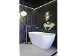 MOBI GEMINI PRO Wanna wolnostojąca, Lany Marmur, 160x75x60, Biały Połysk