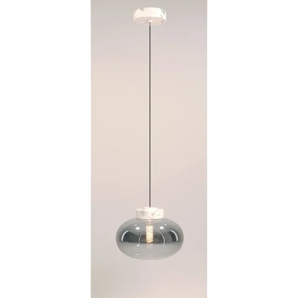 Lampa Wisząca Moonstone Smoke Glass White Marble od Maxlight