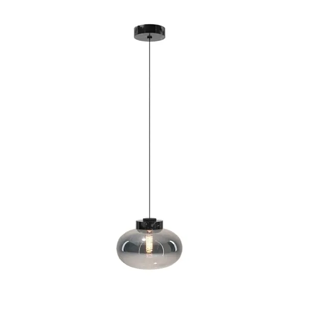 Maxlight Moonstone P0515 Lampa Wisząca Smoke Glass Black Marble