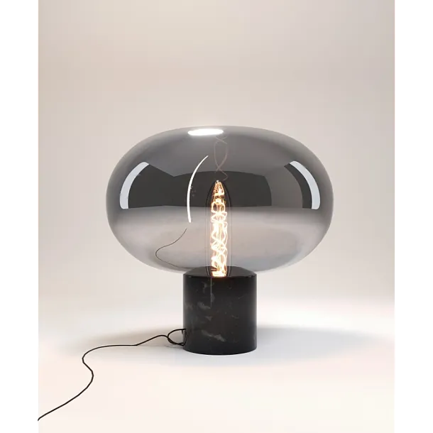 Lampa Stołowa Moonstone Smoke Glass Black Marble od Maxlight