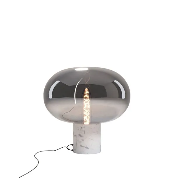 Maxlight Moonstone T0055 Lampa Stołowa Smoke Glass White Marble