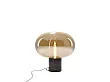 Maxlight Moonstone T0058 Lampa Stołowa Amber Glass Black Marble