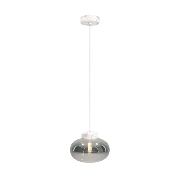 Lampa Wisząca Moonstone Smoke Glass White Marble od Maxlight