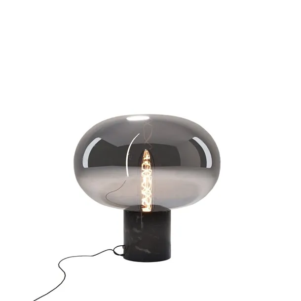 Maxlight Moonstone T0057 Lampa Stołowa Smoke Glass Black Marble