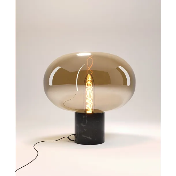 Lampa Stołowa Moonstone Amber Glass Black Marble od Maxlight