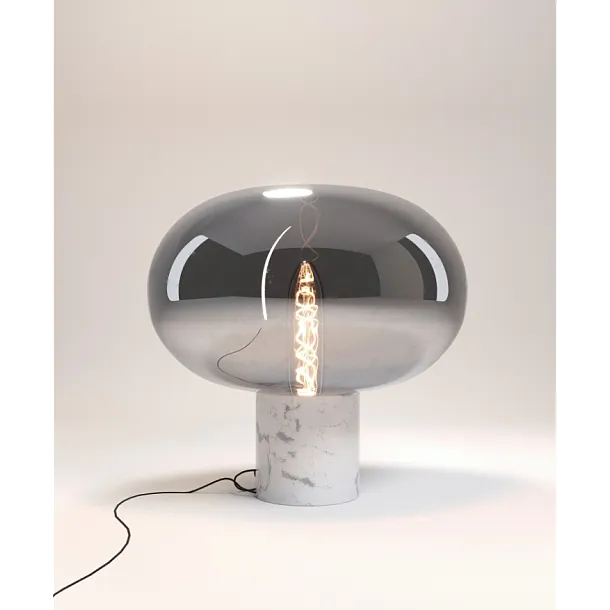Lampa Stołowa Moonstone Smoke Glass White Marble od Maxlight