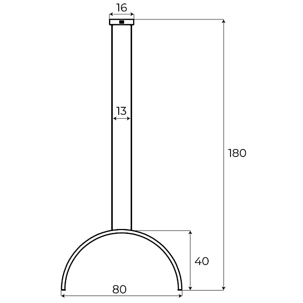 Lampa Wisząca Trio Arc I Czarny Połysk od Maxlight