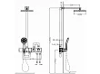 Mobi Northern Switch System Gold Brushed Natryskowy Zestaw Podtynkowy Złoto Szczotkowane GZP4260BG