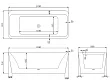 Mobi Monroe Lite Square Wanna Wolnostojąca Akrylowa 170x80x58 D9019170