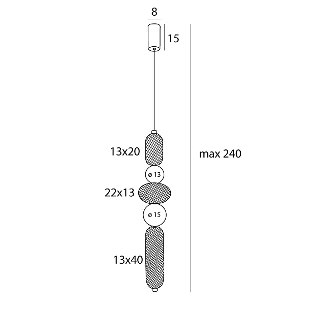 Lampa Wisząca Bora B od Maxlight
