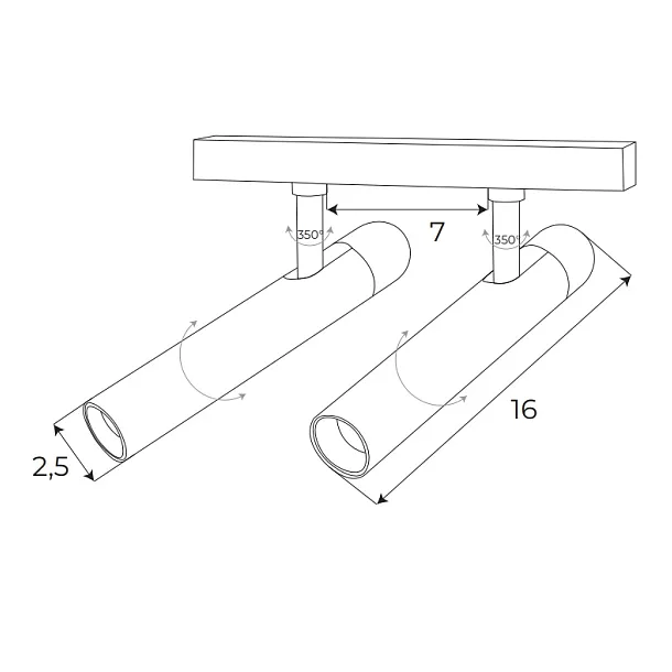 Maxlight Magnetic M0020D Reflektor Magnetyczny Podwójny System Dali 10W 666LM 3000K