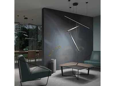 Lampa Wisząca Trio 3 Czarny Mat od Maxlight