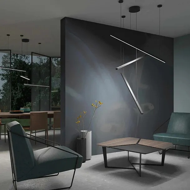 Lampa Wisząca Trio 3 Czarny Mat od Maxlight