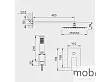 Mobi Runa Black zestaw prysznicowy podtynkowy czarny 10020064449BL