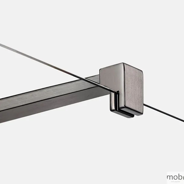 Maxfliz MOBI Kabina prysznicowa Walk-in, Szczotkowany Gunmetal