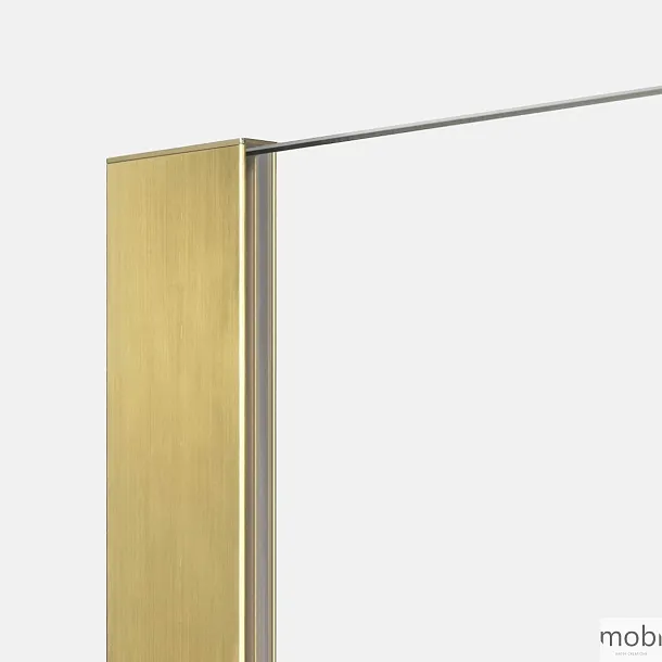 Mobi Kabina Prysznicowa Walk-In, Szczotkowane Złoto