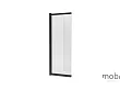 Parawan wannowy MOBI Slide Black 100x150, szkło czyste z powłoką