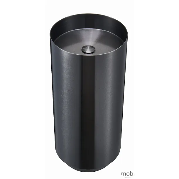 Mobi Northern Gunmetal Brushed Umywalka Wolnostojąca Stal Nierdzewna 38x83x83 Grafit Szczotkowany NST.38.83.GMB