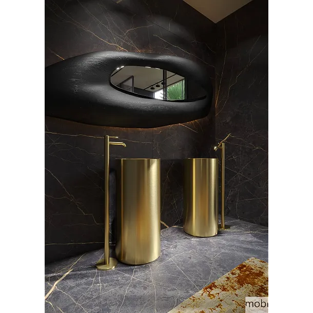MOBI NORTHERN Umywalka Wolnostojąca 38x83 Gold Brushed