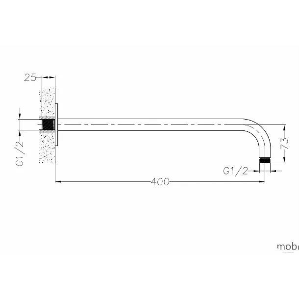 Mobi Northern Ramię Deszczownicy, Szczotkowane Złoto