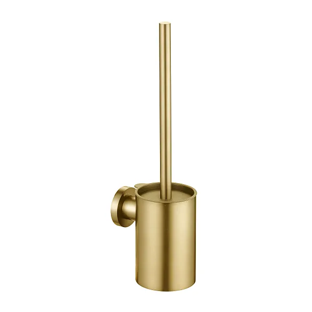 Zestaw Toaletowy z Szczotką WC Nature Gold Brushed Złoto Szczotkowane od Mobi