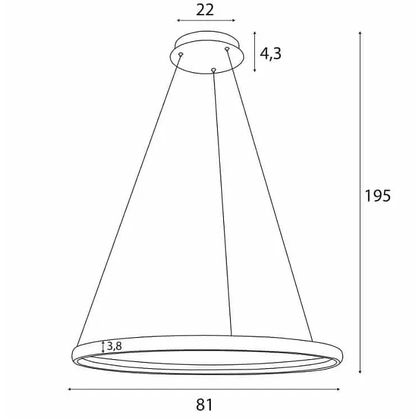 Lampa Wisząca Qled z Pilotem od Maxlight